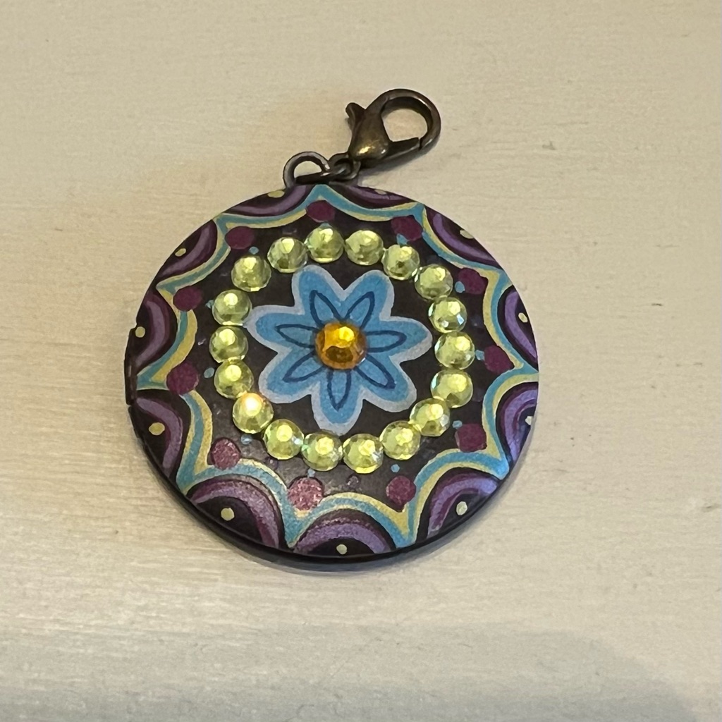 Boho Locket- Use With A Chain For Necklace Or Clip On Key Chain